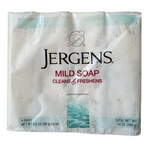 2 x Jergens Mild Soap Cleans & Freshens 4-Pack Bars (8 bars)